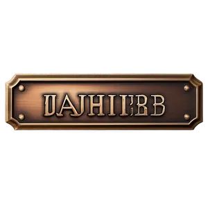 Customized Bronze Nameplate PNG 93