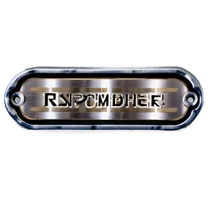 Customized Metal Nameplate PNG Wah19 PNG