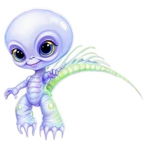 Cute Alien Baby PNG Kys73