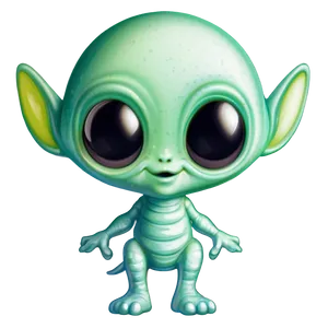 Cute Alien D PNG image