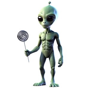 Cute Alien With Antenna PNG 06292024