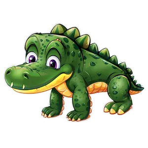 Cute Alligator Character PNG Ufu