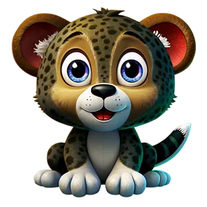 Cute Animal Cartoon Character PNG Vdi