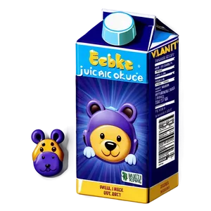 Cute Animal Juice Box PNG Eru