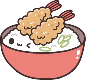 Cute_ Animated_ Food_ Bowl PNG image
