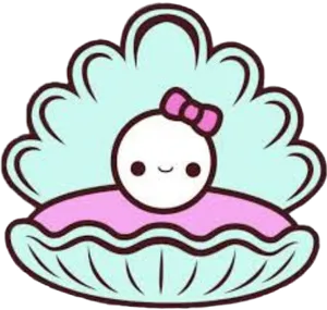 Cute Animated Seashell Character