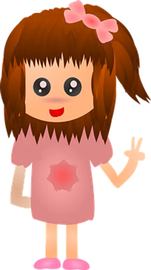 Cute Anime Girl Cartoon