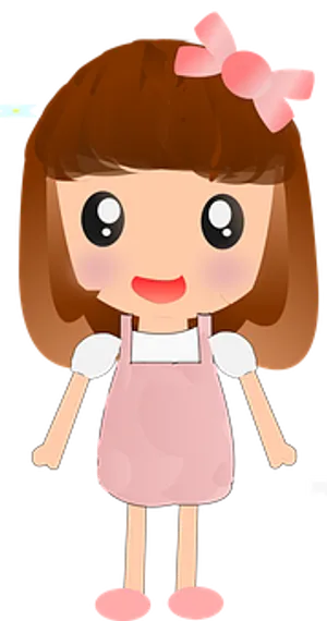 Cute Anime Girl Cartoon