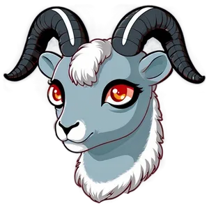 Cute Anime-style Ram Head PNG 06292024 PNG