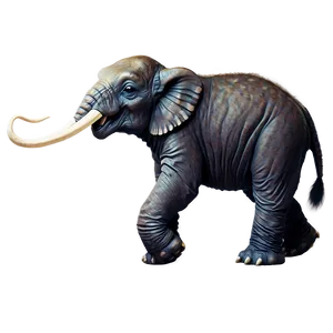 Cute Baby Mammoth Png 06252024 PNG image