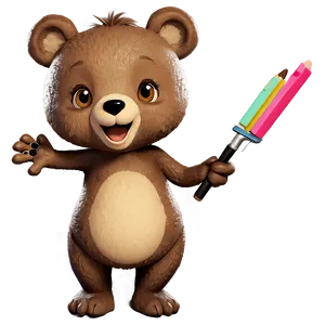 Cute Bear Character Png Pak PNG image