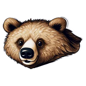Cute Bear Head Drawing PNG Xet PNG