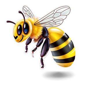 Cute Bee With Hat Png 06252024 PNG image