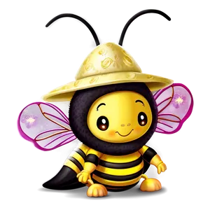 Cute Bee With Hat Png 06252024 PNG image