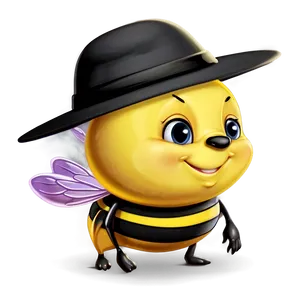 Cute Bee With Hat PNG 70 PNG