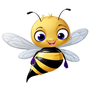 Cute Bee With Wings PNG Anq33 PNG
