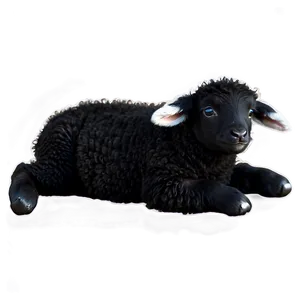 Cute Black Lamb Png 40 PNG image