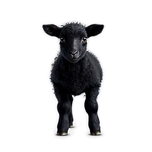 Cute Black Lamb Png 96 PNG image