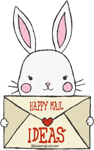Cute Bunny Happy Mail Ideas PNG