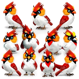 Cute Cardinal Character Png 05242024 PNG image