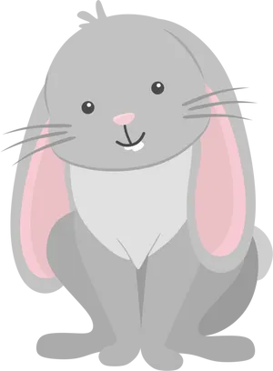Cute Cartoon Bunny Illustration PNG image