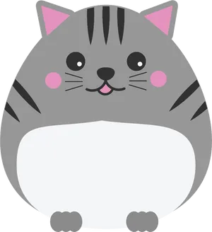 Cute Cartoon Cat Graphic PNG image