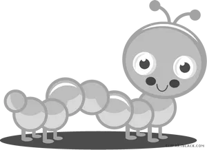 Cute Cartoon Caterpillar PNG image