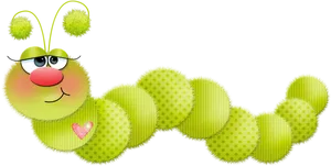 Cute Cartoon Caterpillar PNG image