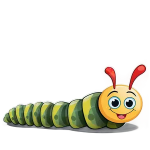 Cute Cartoon Caterpillar PNG Pbw40