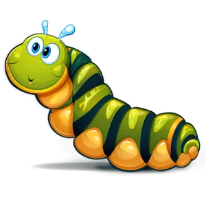 Cute Cartoon Caterpillar PNG Uxq31