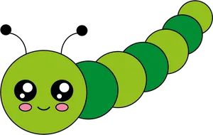 Cute Cartoon Caterpillar PNG image