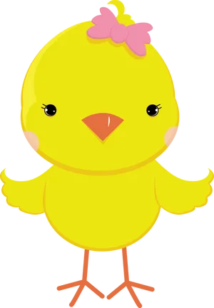 Cute Cartoon Chick Illustration PNG image