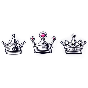 Cute Cartoon Crown Drawing Png 06132024 PNG image