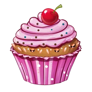 Cute Cartoon Cupcake PNG Tjr77 PNG