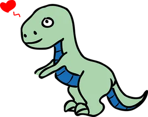Cute Cartoon Dinosaur Love