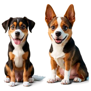 Cute Cartoon Dog Poses Png 78 PNG image