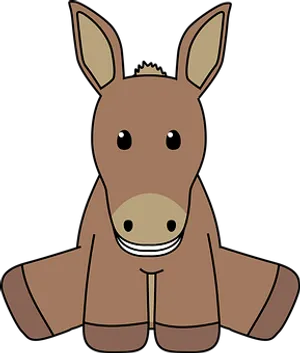 Cute Cartoon Donkey Illustration