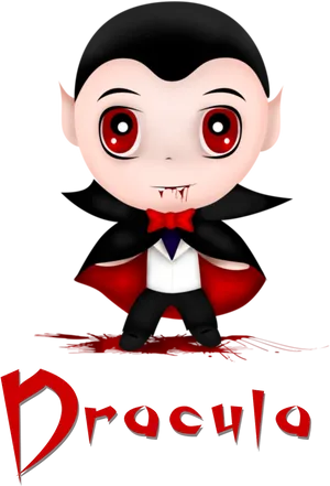 Cute Cartoon Dracula PNG image