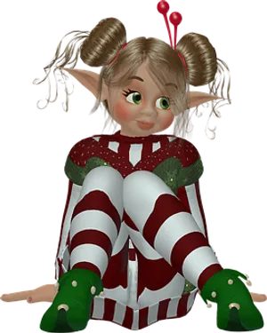 Cute Cartoon Elf Girl