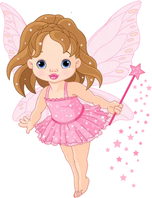 Cute Cartoon Fairywith Wand