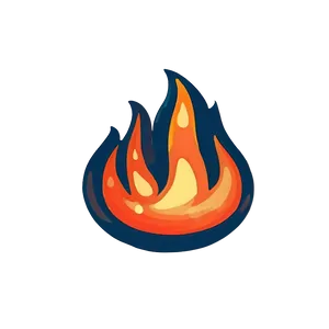 Cute Cartoon Flame Png 7 PNG image