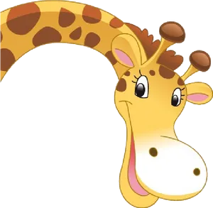 Cute Cartoon Giraffe Head PNG image
