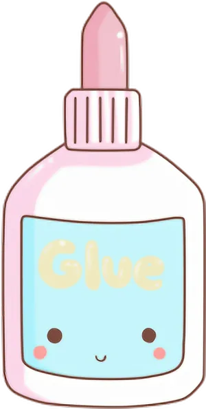 Cute Cartoon Glue Bottle PNG image