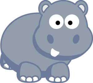 Cute Cartoon Hippo