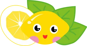 Cute Cartoon Lemon Character