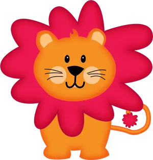 Cute Cartoon Lion PNG image