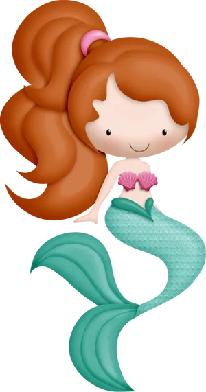 Cute Cartoon Mermaid Clipart PNG