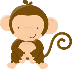 Cute Cartoon Monkey PNG