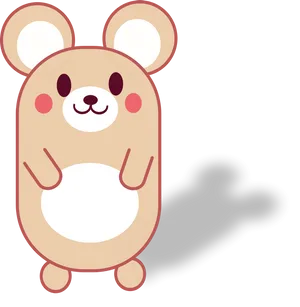 Cute Cartoon Mouse Illustration PNG image