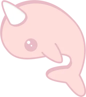 Cute Cartoon Narwhal PNG image